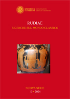 Rudiae. Ricerche sul mondo classico - Cover